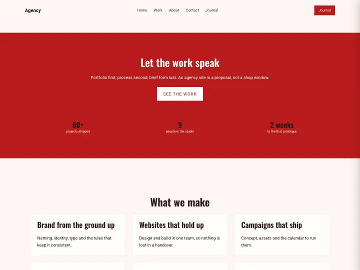 Agency · Bold Brick