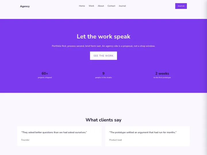Agency · Soft Violet