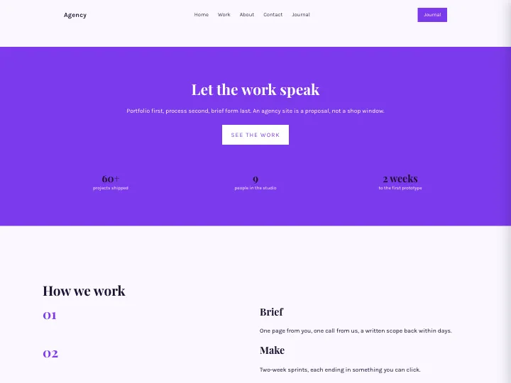 Agency · Warm Violet