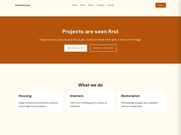 Architecture · Clear Amber