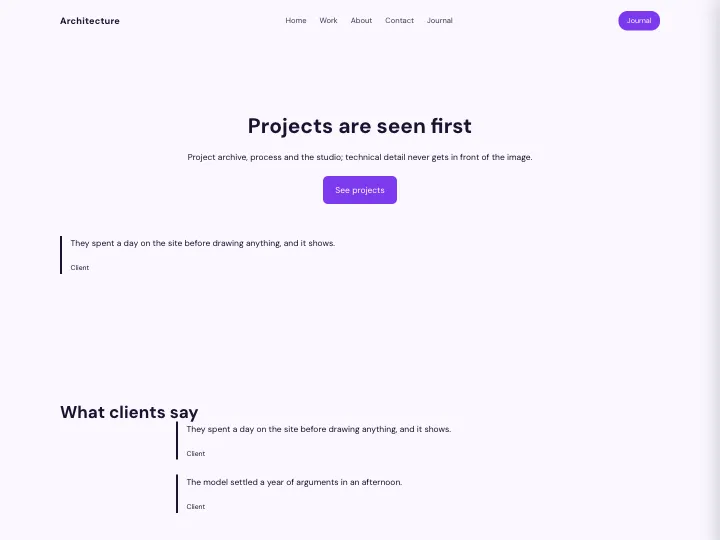 Architecture · Clear Violet