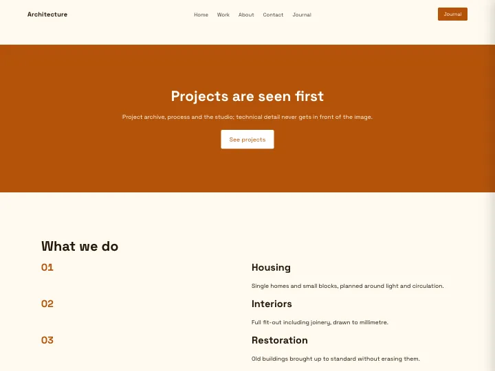 Architecture · Modern Amber