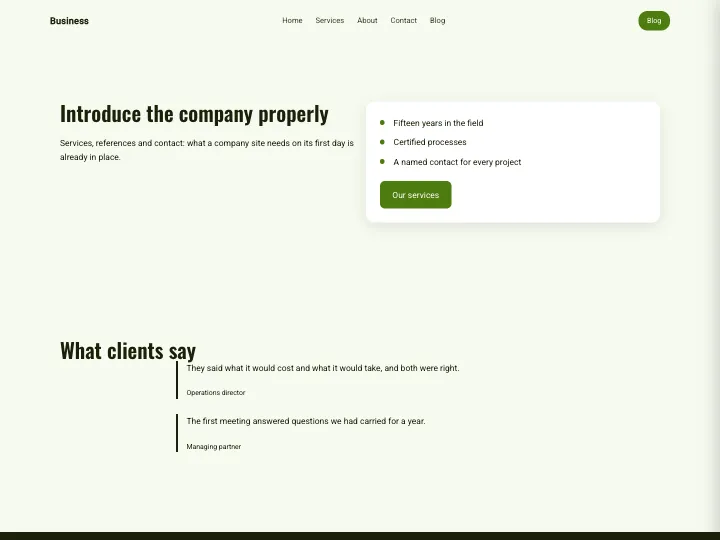 Business · Bold Olive
