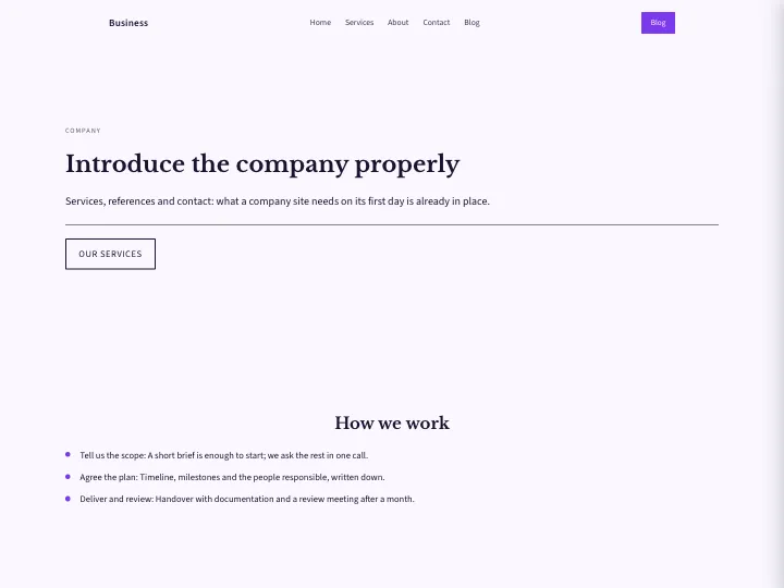 Business · Classic Violet