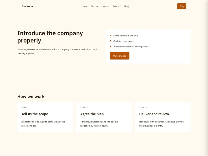 Business · Compact Amber