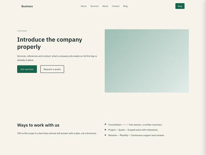 Business · Compact Forest