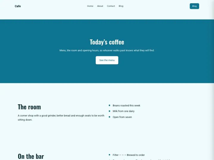 Cafe · Bold Ocean