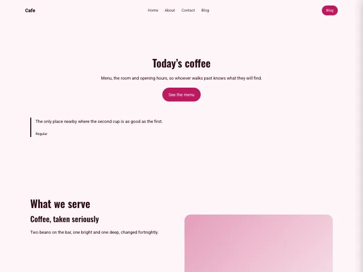 Cafe · Bold Rose