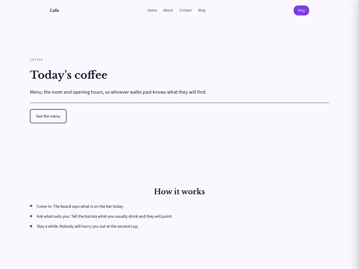 Cafe · Classic Violet