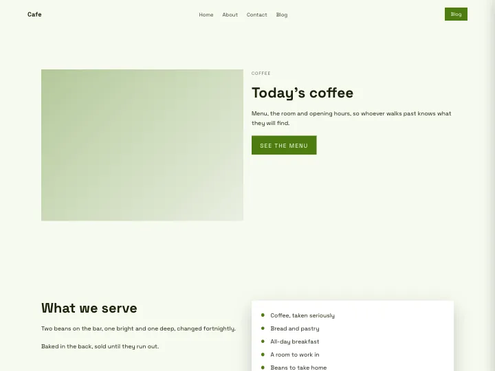Cafe · Modern Olive