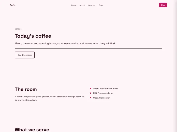 Cafe · Modern Rose