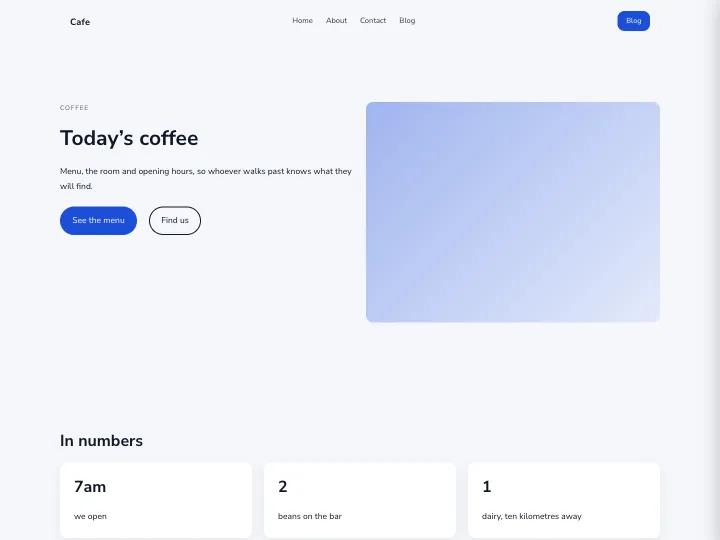 Cafe · Soft Navy