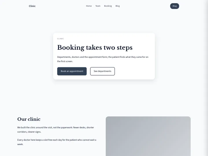 Clinic · Classic Slate