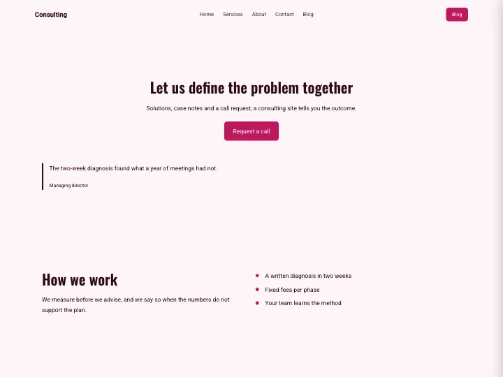 Consulting · Bold Rose