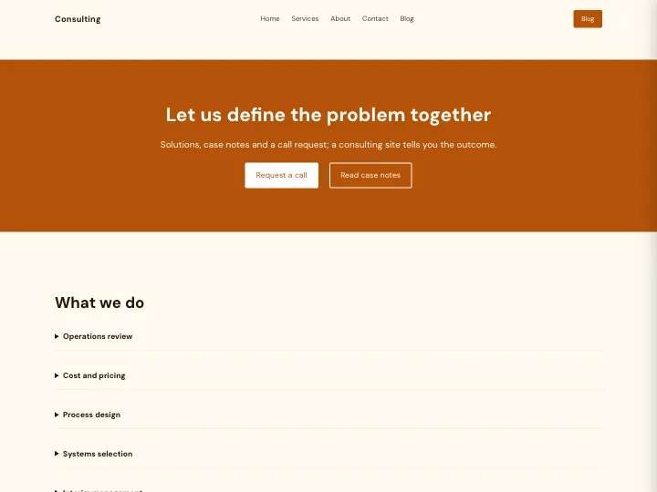 Consulting · Clear Amber