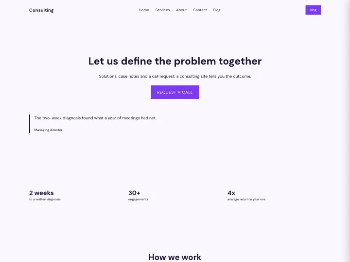 Consulting · Clear Violet