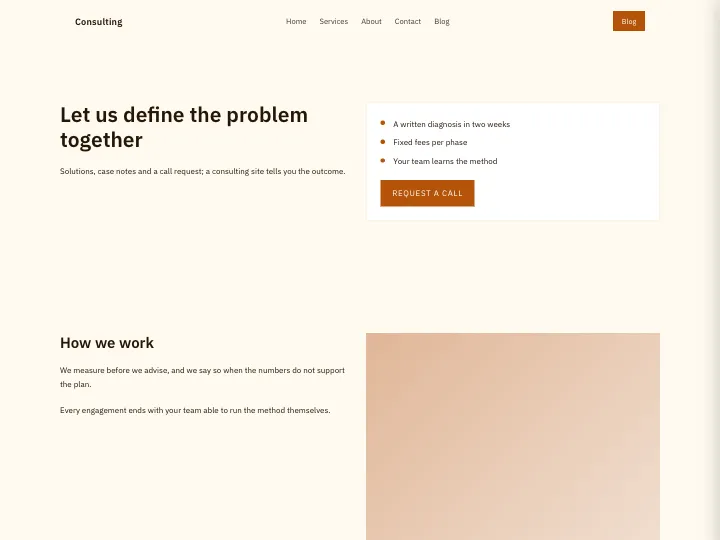 Consulting · Compact Amber