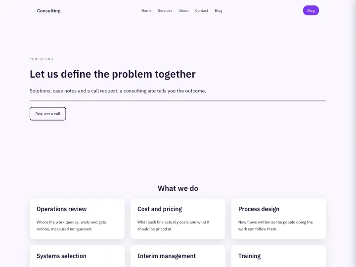 Consulting · Compact Violet