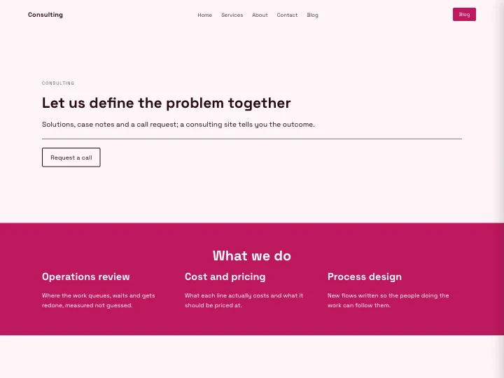 Consulting · Modern Rose