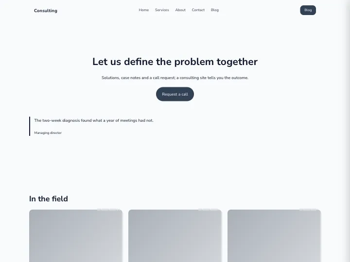 Consulting · Soft Slate
