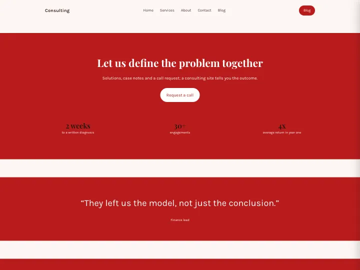 Consulting · Warm Brick