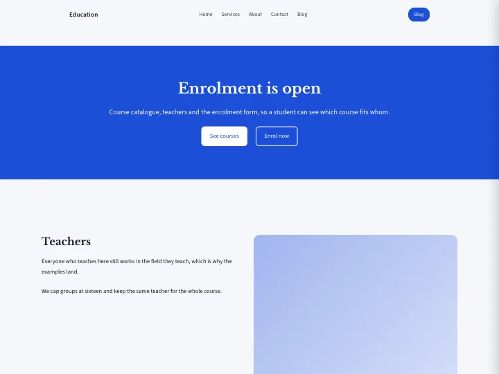 Education · Classic Navy