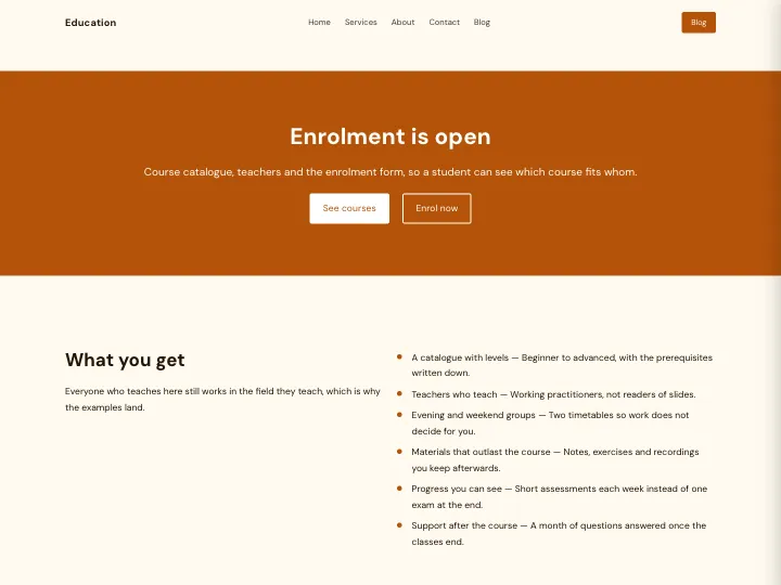 Education · Clear Amber