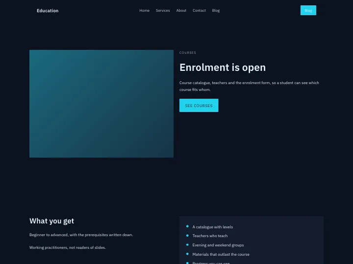 Education · Compact Midnight