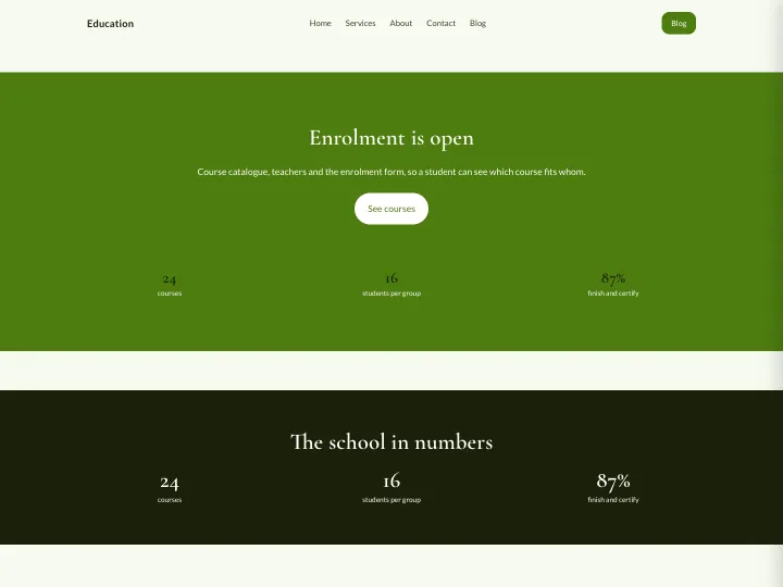 Education · Elegant Olive