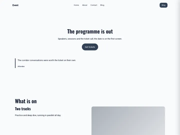 Event · Bold Slate