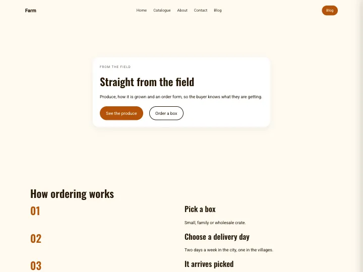 Farm · Bold Amber