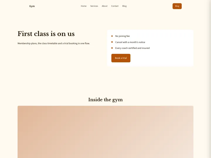 Gym · Classic Amber