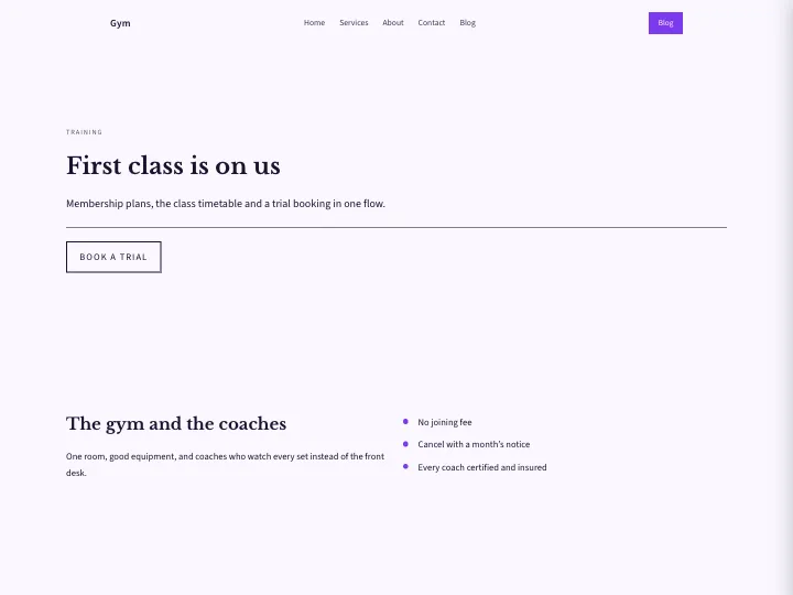 Gym · Classic Violet