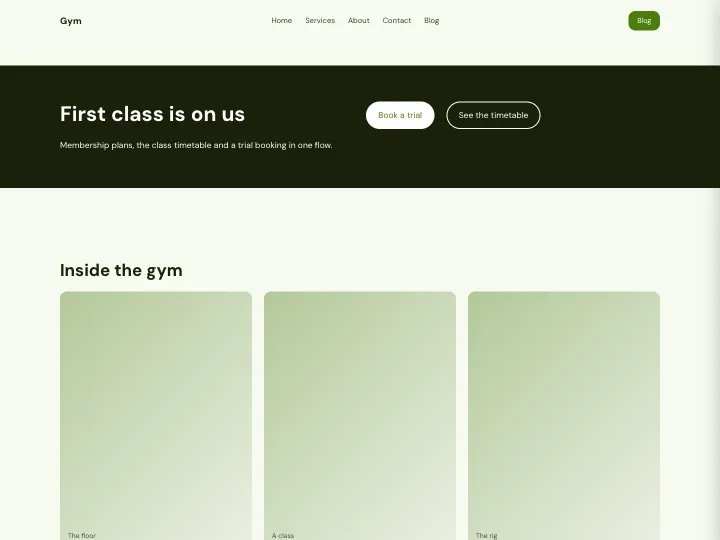 Gym · Clear Olive