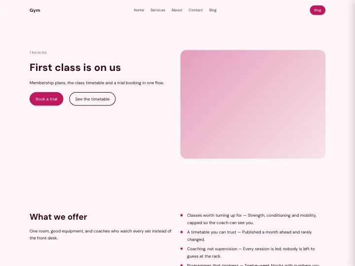 Gym · Clear Rose