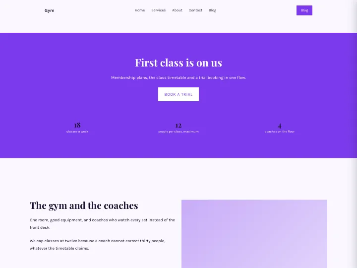 Gym · Warm Violet