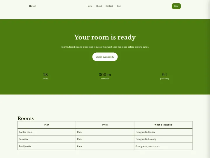 Hotel · Classic Olive