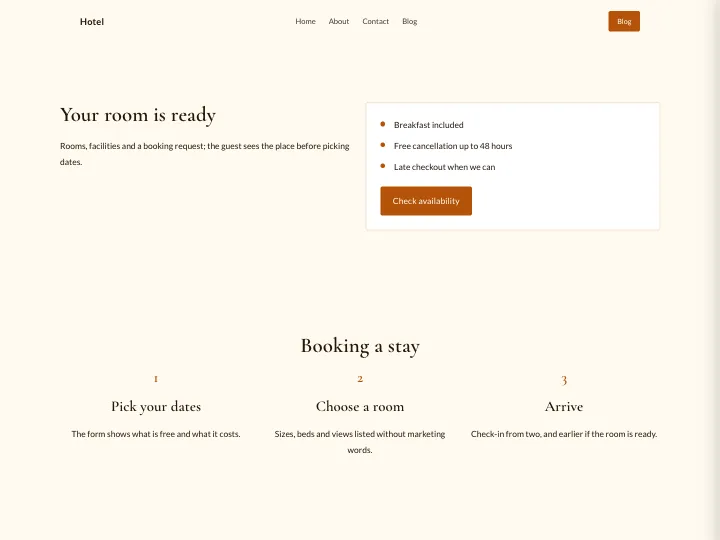 Hotel · Elegant Amber