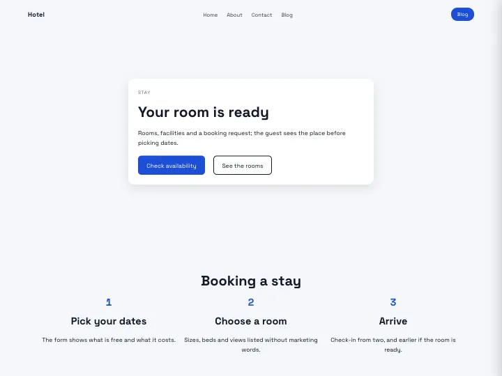 Hotel · Modern Navy