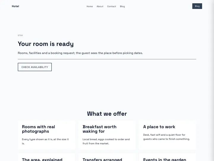 Hotel · Modern Slate