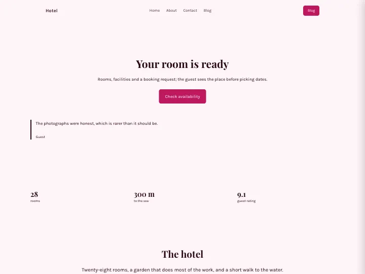 Hotel · Warm Rose