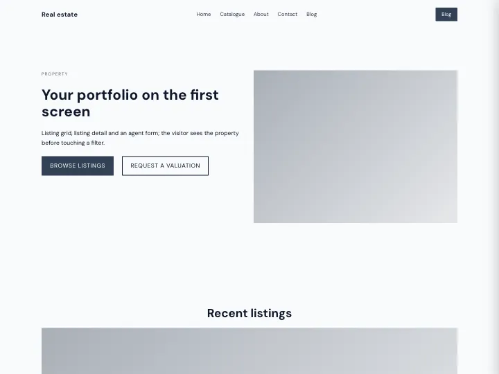 Real estate · Clear Slate