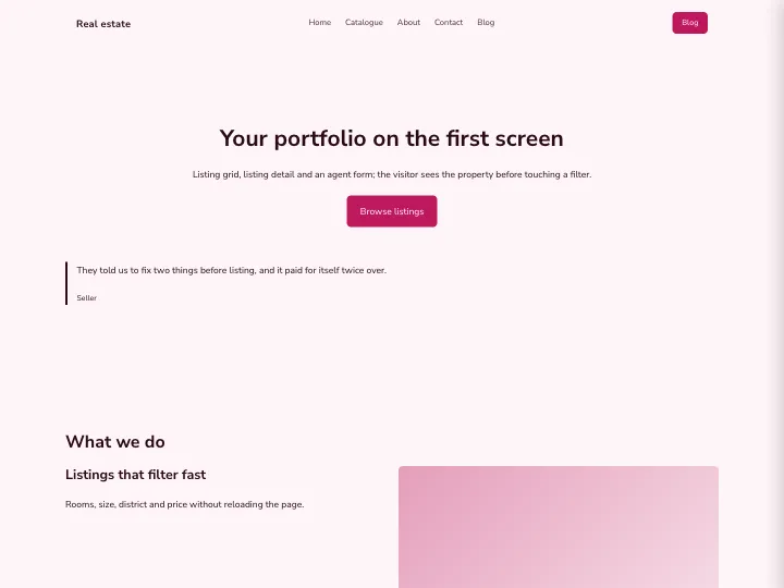 Real estate · Soft Rose