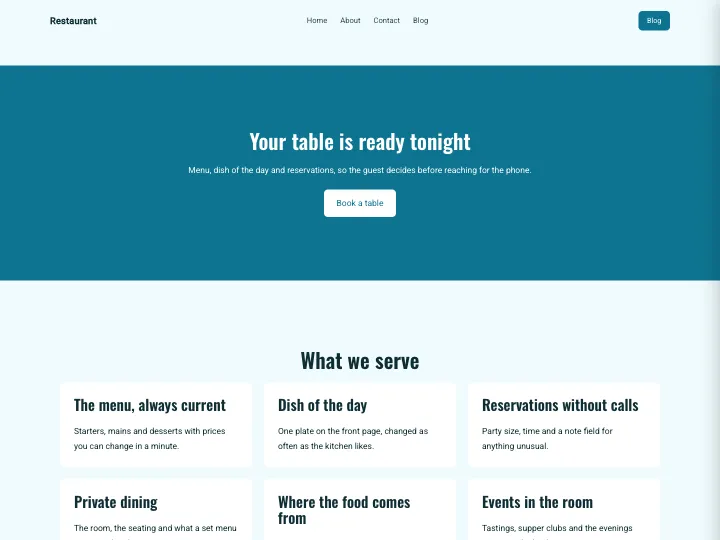 Restaurant · Bold Ocean