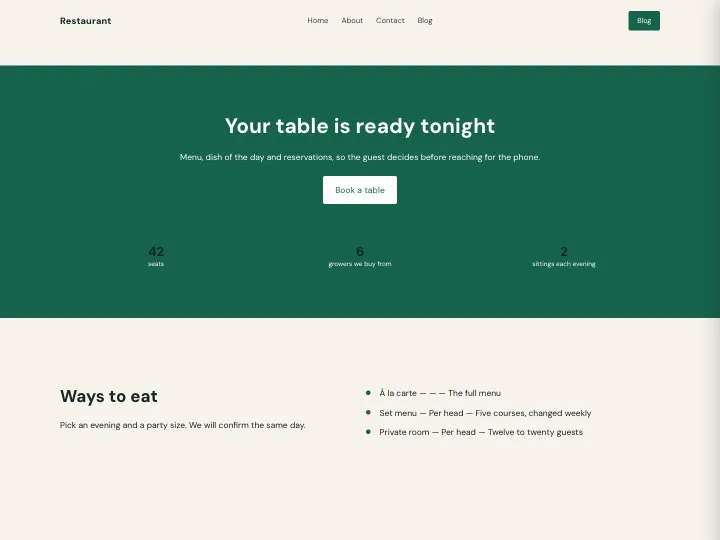Restaurant · Clear Forest