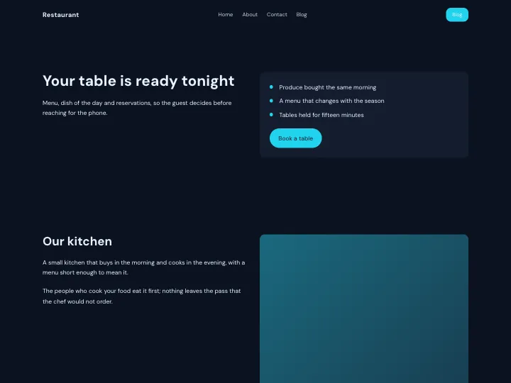 Restaurant · Clear Midnight