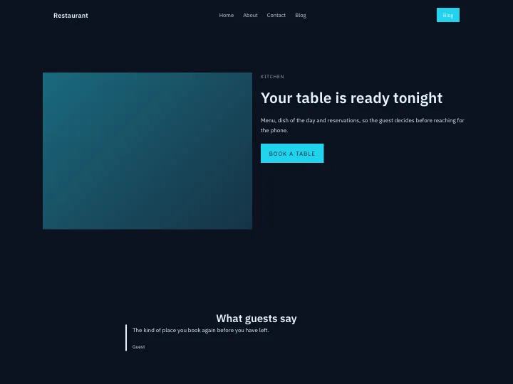 Restaurant · Compact Midnight