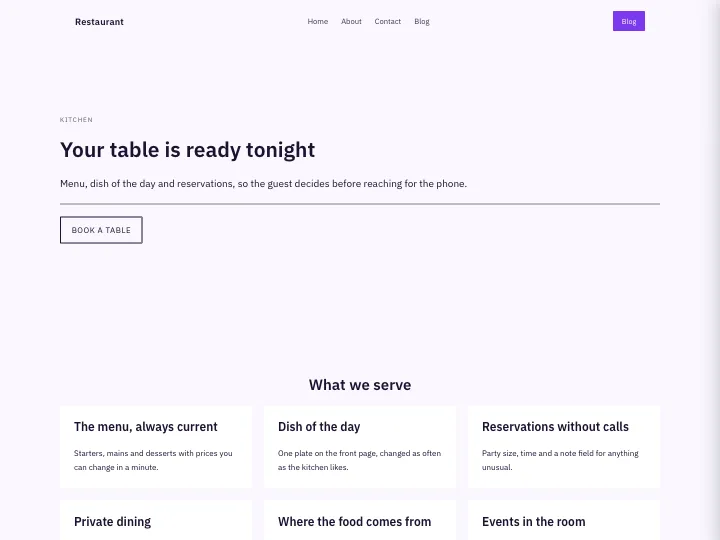 Restaurant · Compact Violet