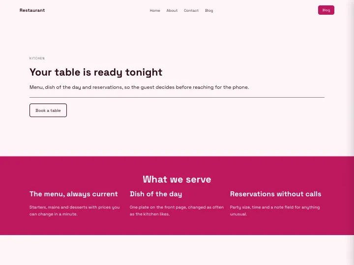 Restaurant · Modern Rose