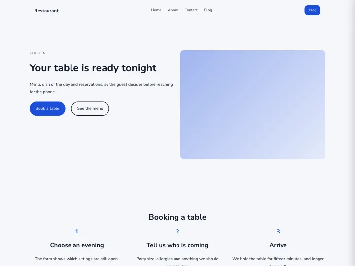 Restaurant · Soft Navy